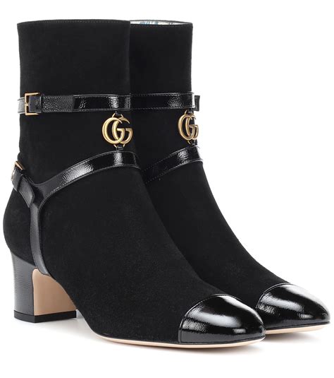 vintage gucci stack heeled black women's boot for sale|vintage Gucci shoes for sale.